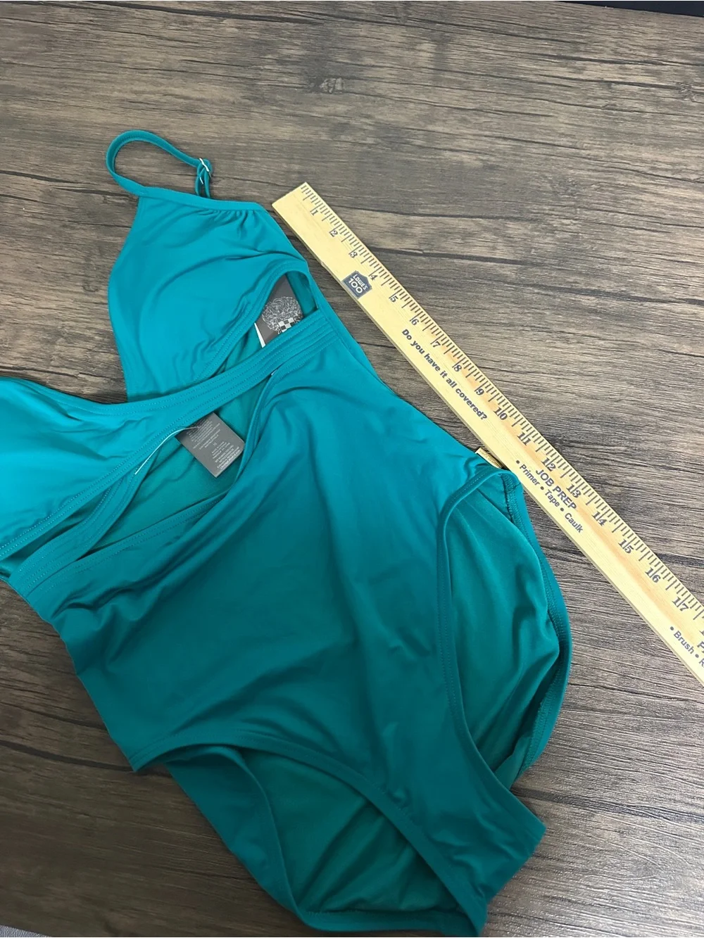 NWT Vince Camuto Womens Teal Cutout One Piece Swimsuit Size 10